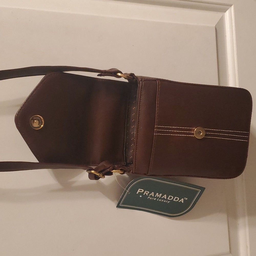 NWT-  Pramadda, Vegan leather,  unisex, body sling bag - Picture 12 of 16